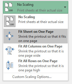 excel scaling